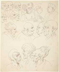 Cabezas caricaturizadas de Thomas Rowlandson