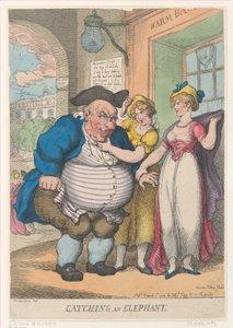Cazando un elefante, 1 de marzo de 1812 de Thomas Rowlandson