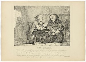Charla, del Viaje a las Hébridas de Boswell de Thomas Rowlandson