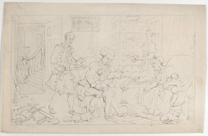 Infancia: El Primer Tutor, de La Danza de la Vida, 1 de septiembre de 1817 de Thomas Rowlandson