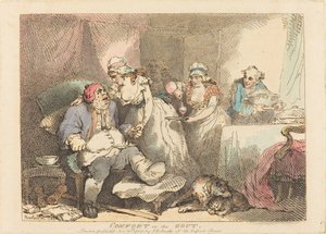 Consuelo en la gota de Thomas Rowlandson