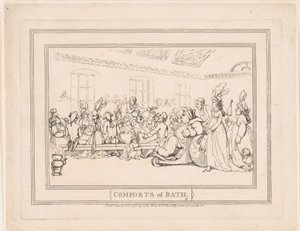 «Las delicias del baño», lámina 11 de Thomas Rowlandson