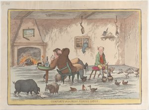 Comodidades de una cabaña de pesca irlandesa de Thomas Rowlandson