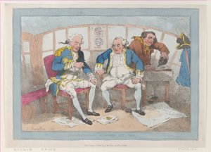 Comandantes en combate en el mar de Thomas Rowlandson
