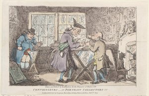Conocedores o Coleccionistas de Retratos, 1807 de Thomas Rowlandson