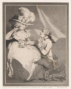 Cortejo en la alta sociedad, 15 de diciembre de 1785 de Thomas Rowlandson