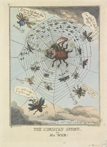 La araña de Córcega en su telaraña, 1808 ¡La araña de Córcega, en su telaraña! (título en el objeto)