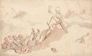 La muerte se convirtió en piloto de Thomas Rowlandson
