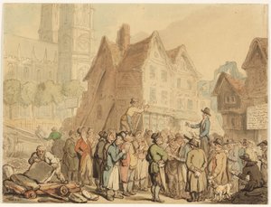 Demolición de casas antiguas al norte de la Abadía de Westminster de Thomas Rowlandson