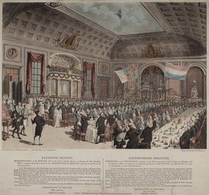 Cena en Celebración de la Emancipación de Holanda de Francia, Taberna City of London, Bishopsgate de Thomas Rowlandson