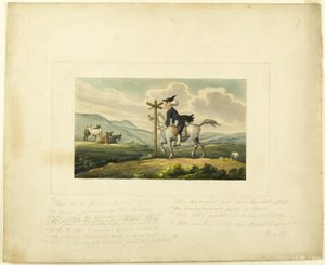 El Doctor Syntax perdiendo su camino, de El Tour del Doctor Syntax de Thomas Rowlandson