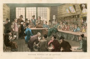Doctor Syntax en una subasta de Thomas Rowlandson