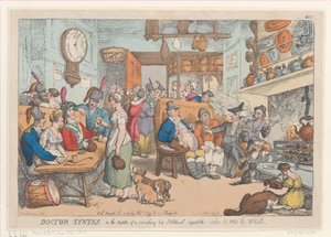 Doctor Syntax, en Medio de una Caliente Disputa Política, Desea Irse..., 31 de agosto de 1813 de Thomas Rowlandson