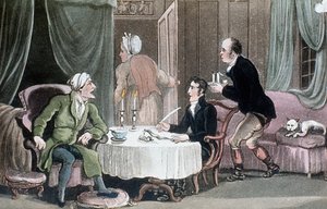 El Doctor Syntax haciendo su testamento, c1816 de Thomas Rowlandson