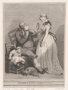 Afeitado doméstico de Thomas Rowlandson