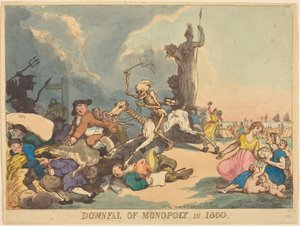 La caída de Monopoly en 1800 de Thomas Rowlandson