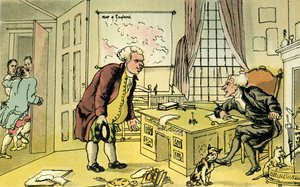 Dr. Syntax y el librero de Thomas Rowlandson
