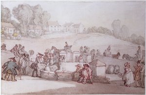 Dr. Syntax en el Spa de Harrogate de Thomas Rowlandson
