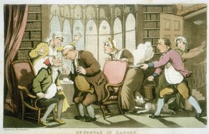 Dr. Sintaxis en peligro de Thomas Rowlandson
