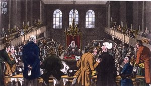 Dr. Syntax en la Cámara de los Comunes de Thomas Rowlandson