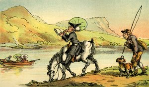 El Dr. Syntax dibujando el lago de Thomas Rowlandson