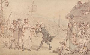 Dr. Sintaxis con Kitty Cowslip de Thomas Rowlandson