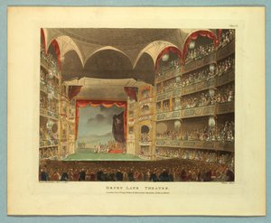 Teatro Drury Lane del Repositorio de Ackermann de Thomas Rowlandson