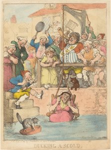 Sumergiendo a una regañona de Thomas Rowlandson