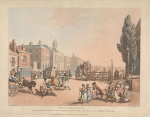 Entrada a la carretera de peaje de Tottenham Court Road (n.º 3) de Thomas Rowlandson