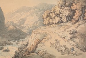 Cascadas del río Conwy, Gales del Norte de Thomas Rowlandson