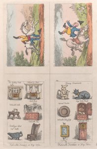 Muebles de moda en Hogs Norton, Equitación matemática, 1809 de Thomas Rowlandson