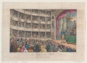 Frontispicio, de Una conferencia sobre cabezas de George Alexander Stevens, abril de 1808 de Thomas Rowlandson
