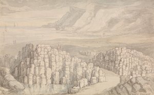 La Calzada de los Gigantes, Antrim, Irlanda. de Thomas Rowlandson
