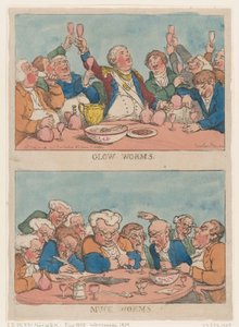 Gusanos luminosos, gusanos de estiércol de Thomas Rowlandson