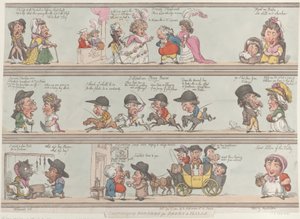 Bordes grotescos para habitaciones y salones de Thomas Rowlandson