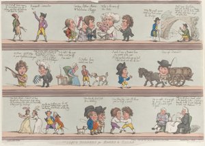 Bordes grotescos para habitaciones y salones, [20 de octubre de 1800], reimpresión de Thomas Rowlandson