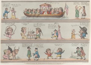 Bordes grotescos para habitaciones y salones, [29 de octubre de 1800], reimpresión de Thomas Rowlandson