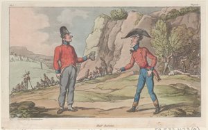 Medias raciones, de Las aventuras militares de Johnny Newcome de Thomas Rowlandson