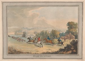 Caza de liebres de Thomas Rowlandson