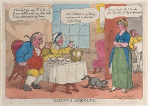 Contratando a un Sirviente, 1811 de Thomas Rowlandson