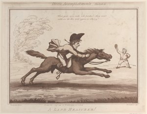 Logros del Caballo, Boceto 11: ¡Un Medidor de Tierras!, 1 de agosto de 1799 de Thomas Rowlandson