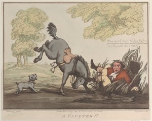 Logros del caballo, boceto 12: ¡Un volatinero!, 1 de agosto de 1799 de Thomas Rowlandson