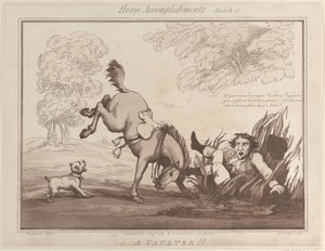 Logros del caballo, Boceto 12: ¡Un volatinero! de Thomas Rowlandson