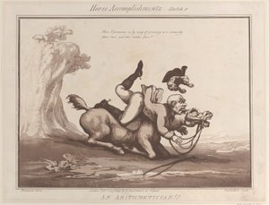 Logros del caballo, Boceto 8: ¡Un aritmético!, 1 de agosto de 1799 de Thomas Rowlandson