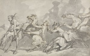 Jinetes colisionando, c.1785-90 de Thomas Rowlandson
