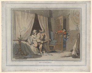 Ladrones de casas, grabado hecho por Thomas Molten, 1791 de Thomas Rowlandson