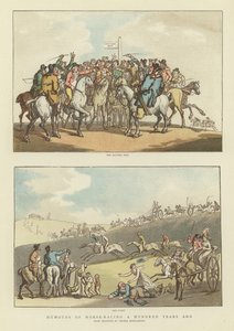 Humores de las carreras de caballos hace cien años de Thomas Rowlandson
