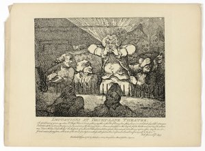 Imitaciones y teatro de Drury-Lane, del viaje de Boswell por las Hébridas de Thomas Rowlandson