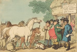 Ganado asegurable, publicado en 1809 de Thomas Rowlandson