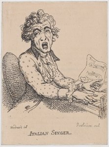 Cantante Italiano, abril de 1808 de Thomas Rowlandson